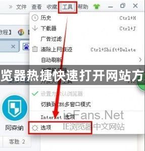 360浏览器热捷快速打开网站方法教程1