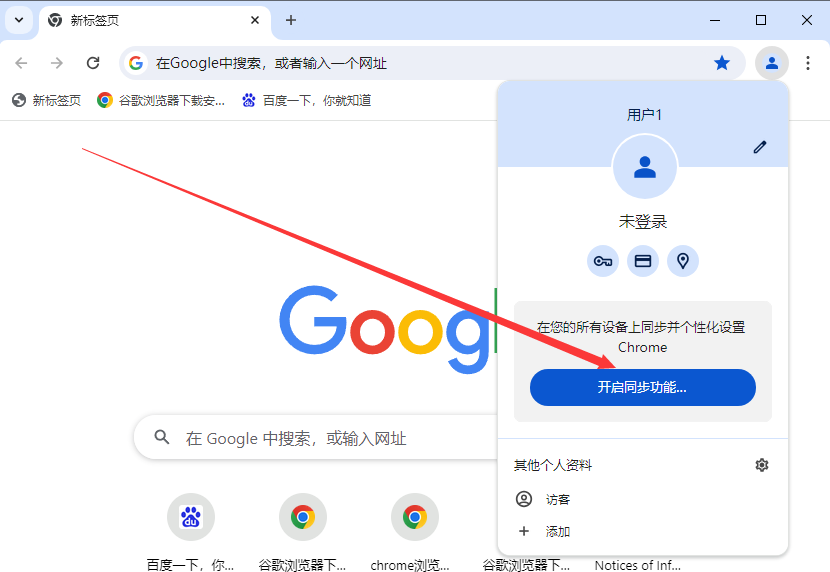 谷歌浏览器怎么进行书签同步6