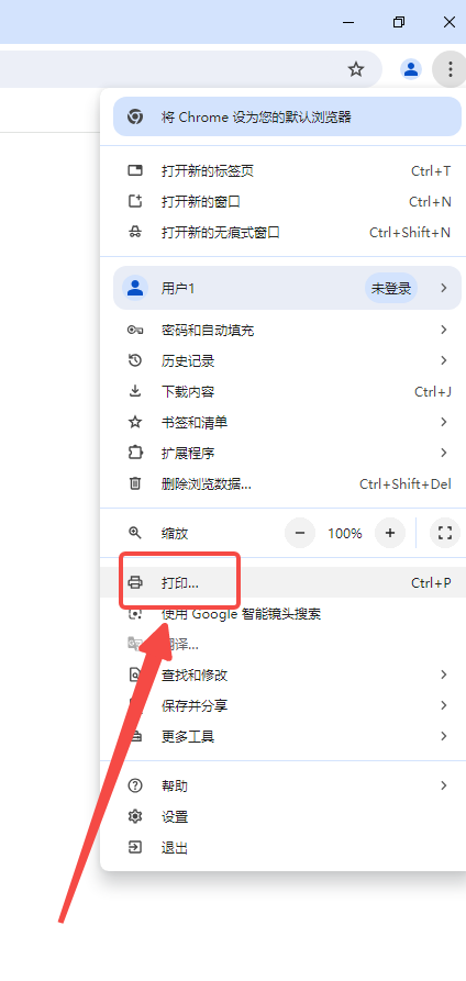 如何在谷歌浏览器中打印网页3