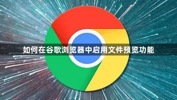 如何在谷歌浏览器中启用文件预览功能1