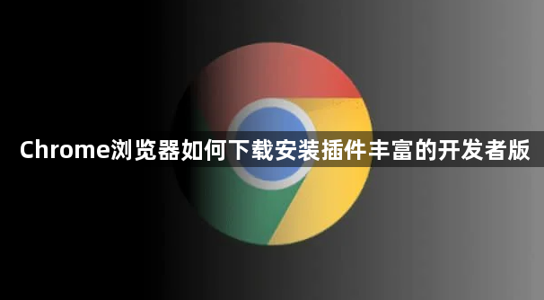 Chrome浏览器如何下载安装插件丰富的开发者版1