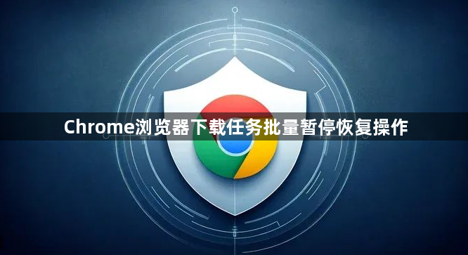 Chrome浏览器下载任务批量暂停恢复操作1