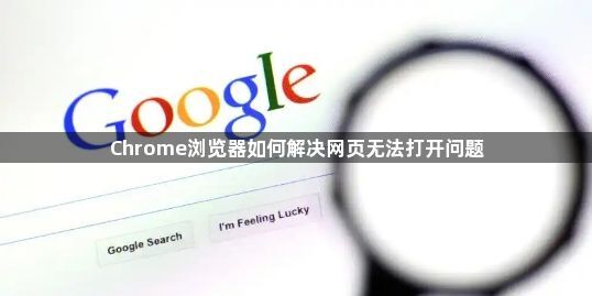 Chrome浏览器如何解决网页无法打开问题1
