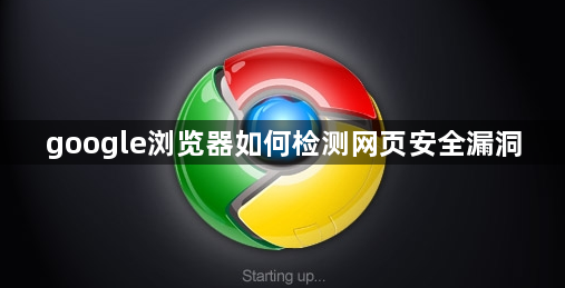 google浏览器如何检测网页安全漏洞1