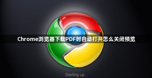 Chrome浏览器下载PDF时自动打开怎么关闭预览1