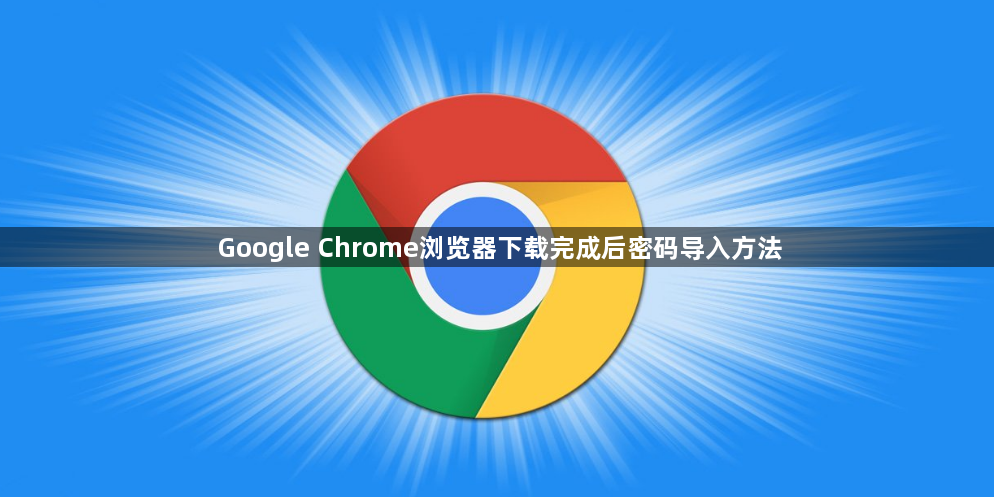 Google Chrome浏览器下载完成后密码导入方法1