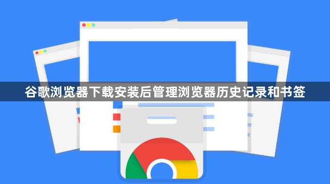 谷歌浏览器下载安装后管理浏览器历史记录和书签1