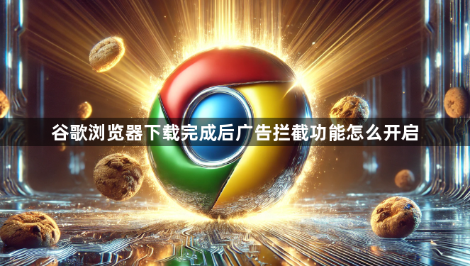 谷歌浏览器下载完成后广告拦截功能怎么开启1