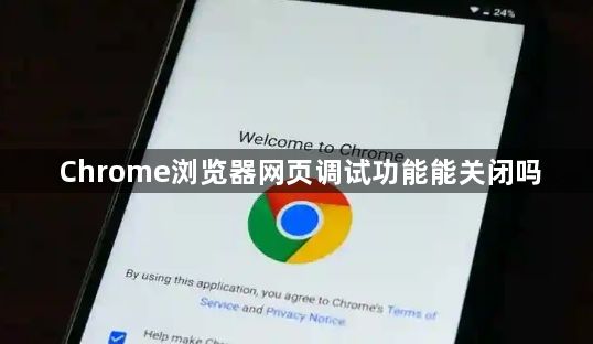 Chrome浏览器网页调试功能能关闭吗1