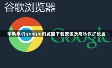 苹果手机google浏览器下载安装及隐私保护设置1