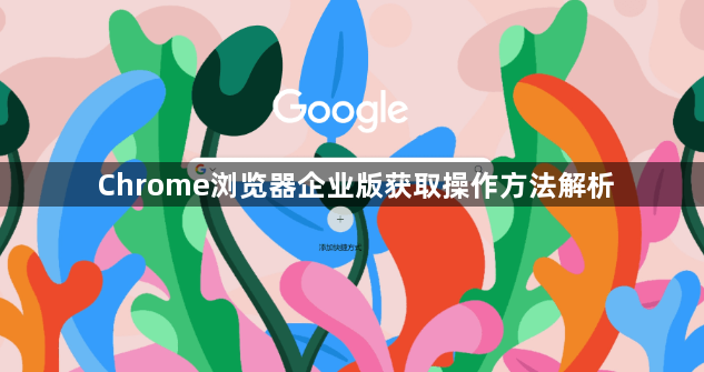 Chrome浏览器企业版获取操作方法解析1