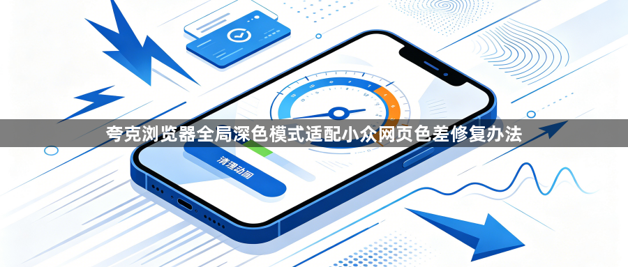 夸克浏览器全局深色模式适配小众网页色差修复办法1