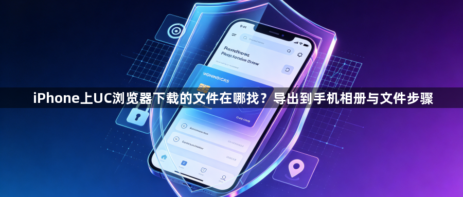 iPhone上UC浏览器下载的文件在哪找？导出到手机相册与文件步骤1