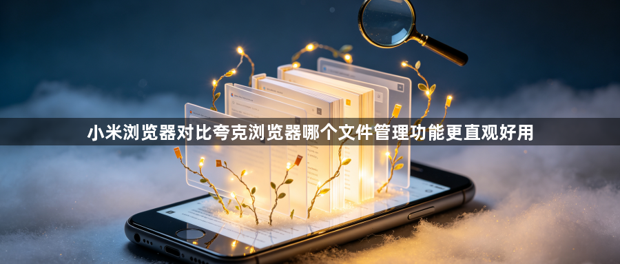 小米浏览器对比夸克浏览器哪个文件管理功能更直观好用1