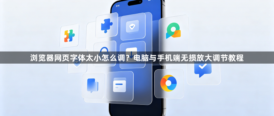 浏览器网页字体太小怎么调？电脑与手机端无损放大调节教程1