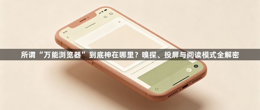 所谓“万能浏览器”到底神在哪里？嗅探、投屏与阅读模式全解密1