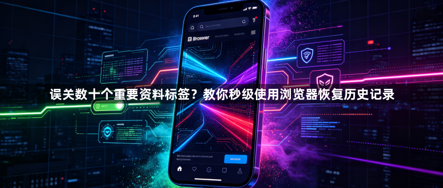 误关数十个重要资料标签？教你秒级使用浏览器恢复历史记录1