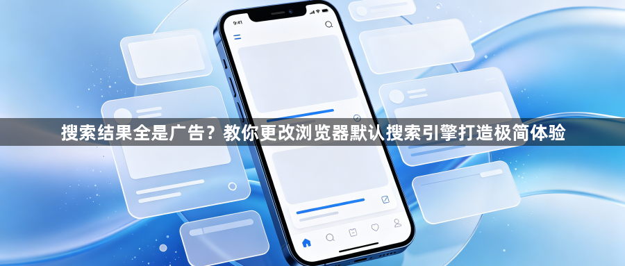 搜索结果全是广告？教你更改浏览器默认搜索引擎打造极简体验1